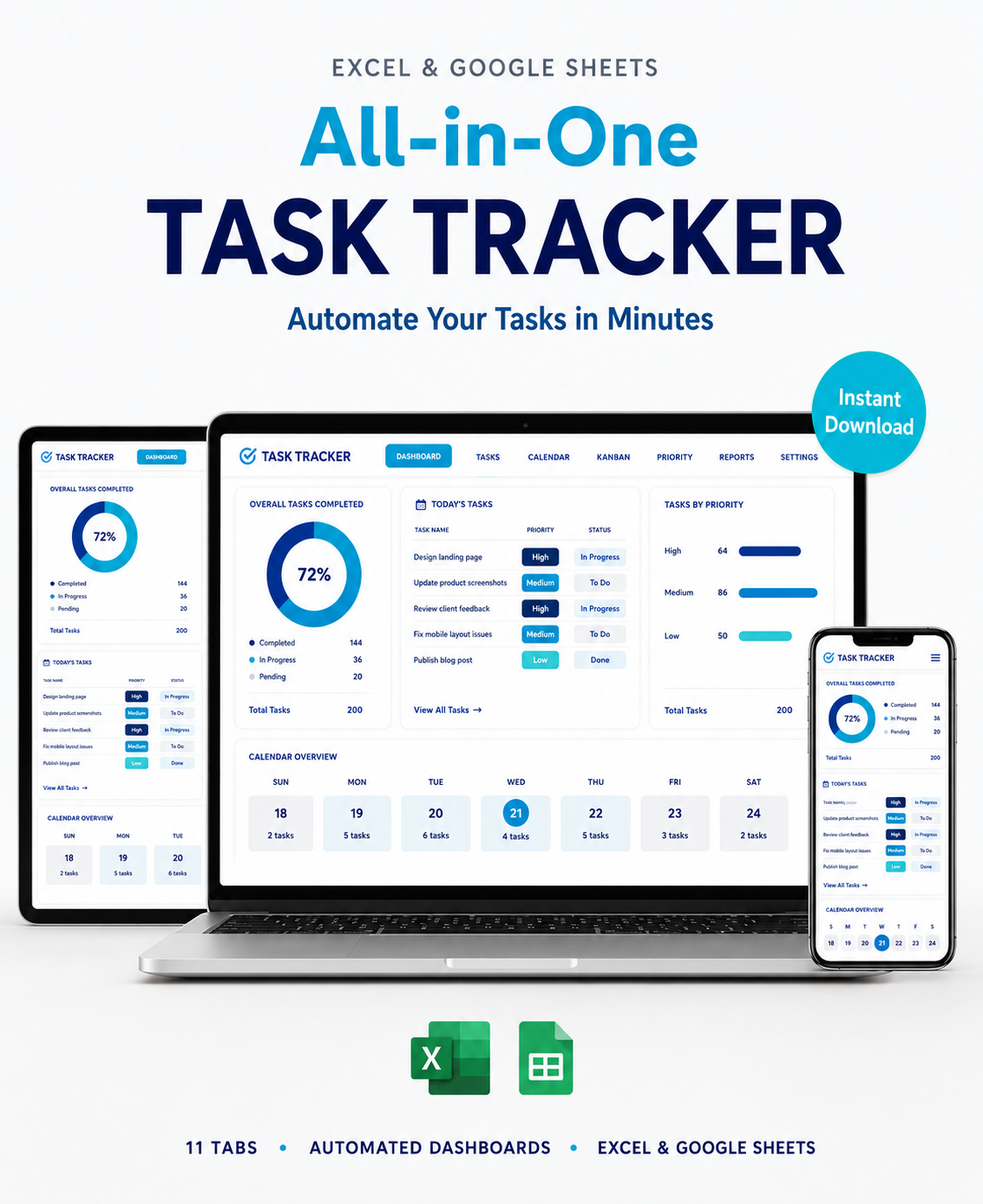 Stop Rewriting the Same To-Do List Every Week — Automate Your Tasks, Track Your Progress & Stay Organized in One Simple Excel Sheet.